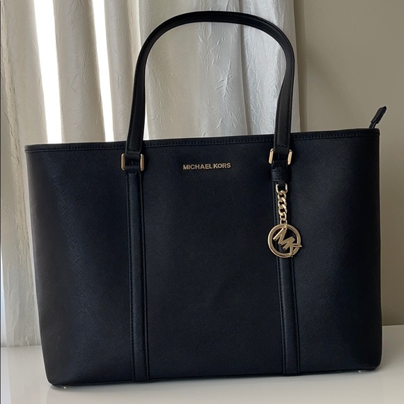 Michael Kors black tote bag